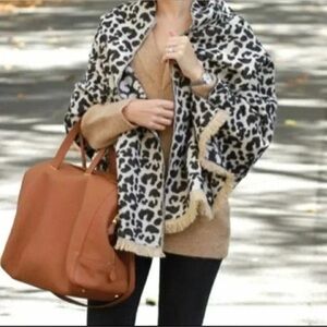 NWT J.Crew Brushed Leopard Blanket Scarf – Natural Camel